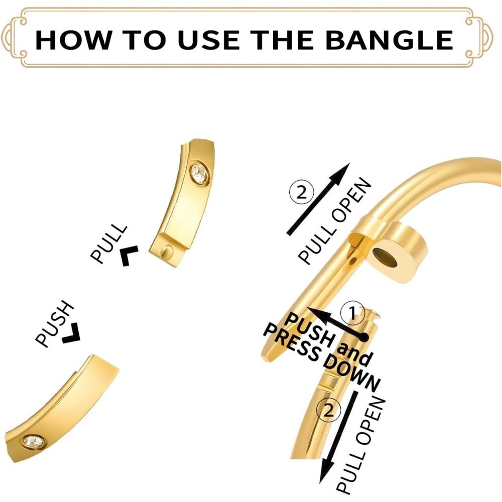 Minimalist Stackable Gold Bangle Bracelet Set For… - image 2